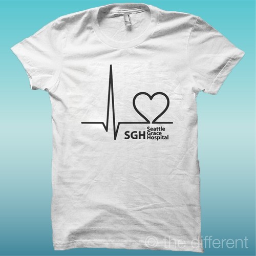 T-SHIRT /" SIMBOLO LOGO OSPEDALE GREY/'S ANATOMY /" IDEA REGALO ROAD TO HAPPINESS