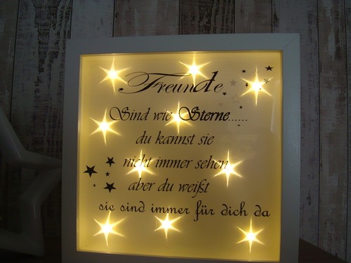 Dekoration Led Bilderrahmen Beleuchtet Freunde Geschenke Deko Freundschaft Freundin Sterne Mobel Wohnen Hsdsonline Com