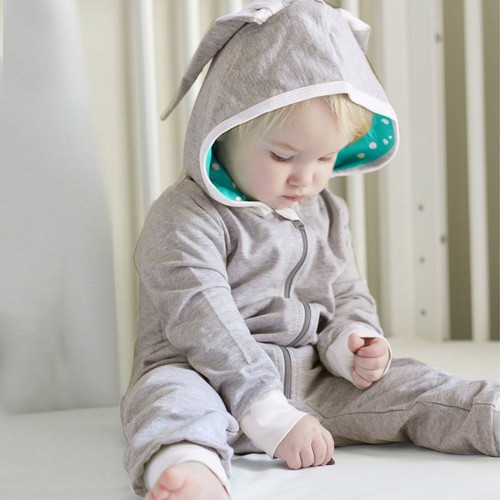 Newborn Baby Boys Girl Hooded Romper Jumpsuit Outfits Babygrows Playsuits VS