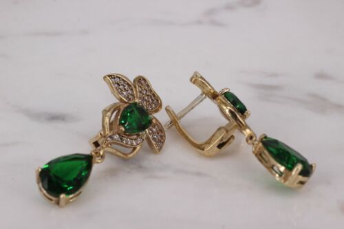 Details about  / Turkish Handmade Emerald Silver 925 Set Earring Ring Pendant 6-12