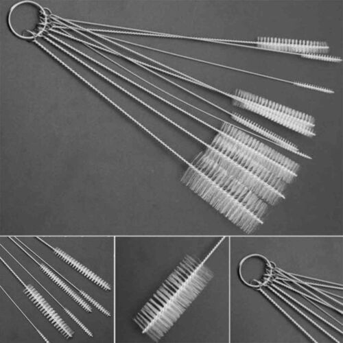 10Pcs/Set Nylon Straw Brush Cleaner Bottle Tube Pipe Small Long  Cleaning 