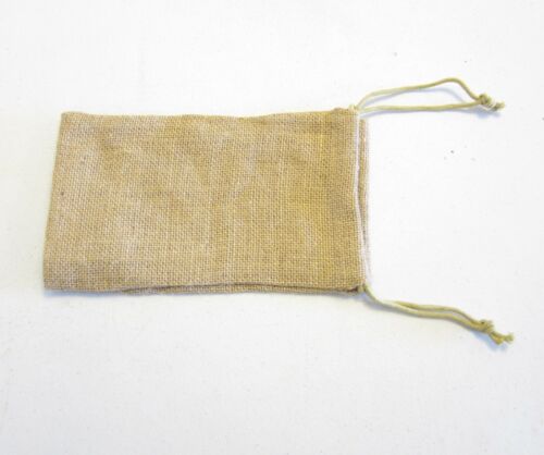 15 BURLAP JUTE SACKS WITH DRAWSTRINGS 6" BY 10" WEDDING PARTY FAVOR GIFT BAGS 
