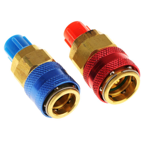 2x A//C R134a Quick Coupler Adapter Car High/&Low Side 1//4/" Male Flare Fitting