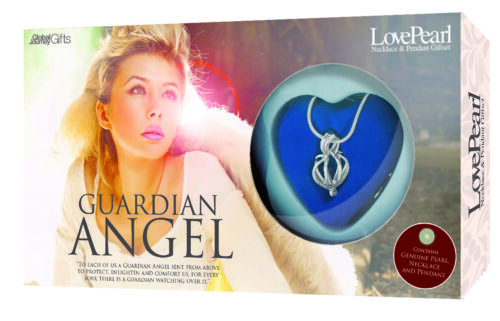 Perlas De Amor populares en Clamshell Medallón /& Collar Colgante Conjunto de Regalo-Nueva