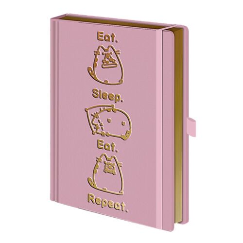 Pusheen Eat Sleep Repeat Cat A5 Premium Hardback Notebook Journal UK Licensed