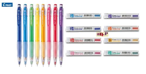 Colors Pilot Color Eno 0.7mm Coloured Mechanical Pencil & Pencil Leads 8 colours 