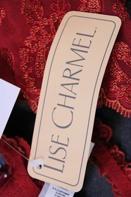 Lise Charmel Womens Embroidered Lace String Thong Panties Red Size S