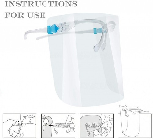 /'Lovely/' Safety Full Face Shield Guard Protector Reusable Helmet US Seller