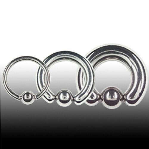 1,2mm Piercing Ring D 6-13mm Klemmkugel Ring OHR Stahl Klemmring Lippe Septum 