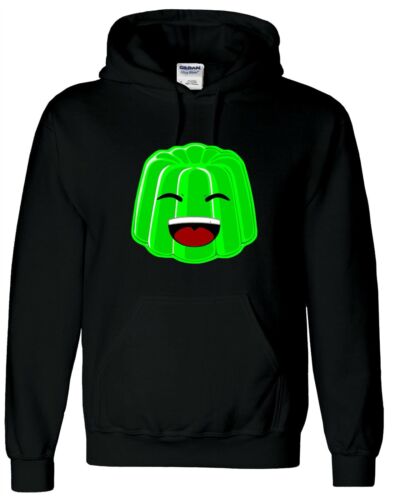 Green Jelly Face Adult Black Hoodie Gaming Gamer Youtuber Fan Size M SALE!!