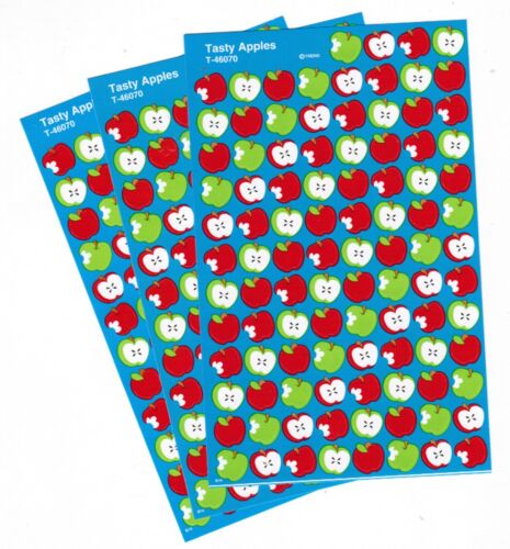 3 New sheets MINI Red and Green APPLES Fruit Scrapbook 300 Stickers