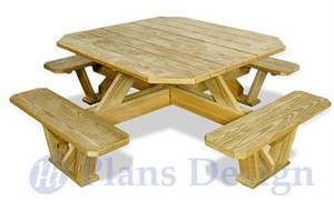  Plans &amp; Blueprints &gt; See more Traditional Square Picnic Table Benches