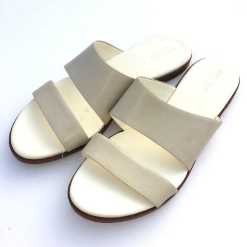 Details about   Cole Haan Womens Leather Sandals Grand.OS Fianna Slip-on Slides Ivory Strap $100 