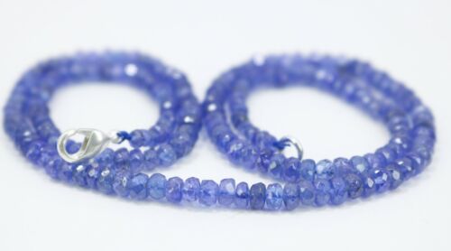 Details about   Tanzanite Silver Necklace,beautiful beaded silver necklace,AAA+ 