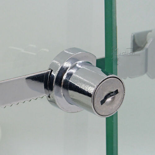 Showcase Sliding Glass Door Lock for Display Cabinet Vivarium Terrarium 2 Keys 