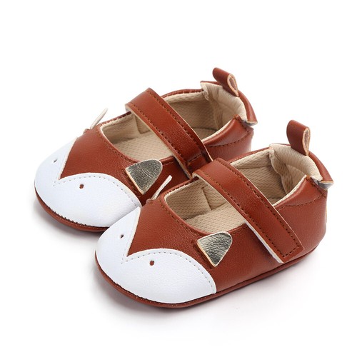 Baby Mary Jane Flats Shoes Fox First Walkers Newborn Bebe Prewalkers Shine Crib