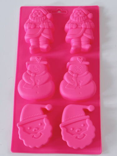 Christmas Santas Chocolate Biscuit Cookie bakery Silicone Mold Mould Decorating