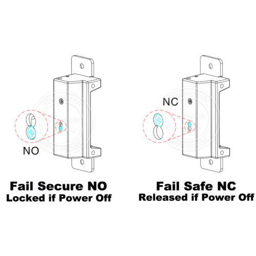 Electric Strike Lock with Lock Status ANSI Standard Heavy Duty Type NO NC Adjust 