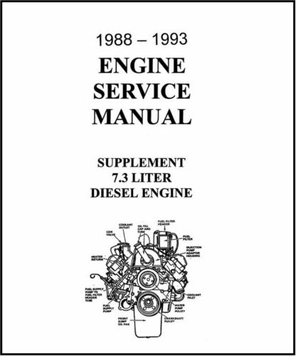 Details about  / 1988 1992 1993 Ford 7.3 Diesel Engine Shop Service Repair Manual 1988-1993 CD