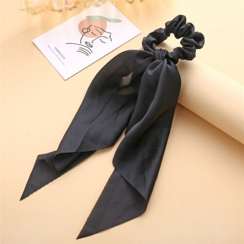 Simple Lady Ponytail Scarf Bow Elastic Hair Rope Tie Scrunchies Ribbon Hair Band