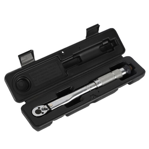 Torque wrench+box 28*3cm 1/4'' 5-25Nm Snap Socket Drive Click Type Ratcheting US 