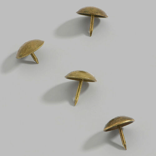 100 pcs Upholstery Nails Furniture Studs//Tacks//Pins 10mm//13mm Worn Bronze New