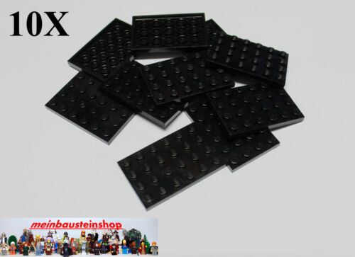 10X Lego® 3032 Basic Platten Plate 4X6 Schwarz Black 303226 