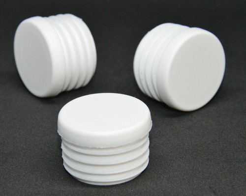 White 30mm Round End Caps Plastic Blanking Plugs Bungs Pipe Tube Inserts
