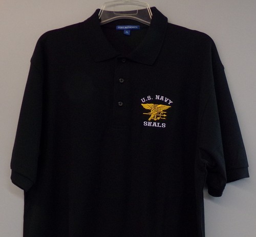 NAVY SEALS Brodé Polo Homme XS-6XL LT-4XLT forces spéciales NEUF U.S