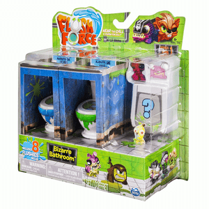 Chasse force Series 1 bizarre Set salle de bain avec 8 flushies et 2 bouché les toilettes