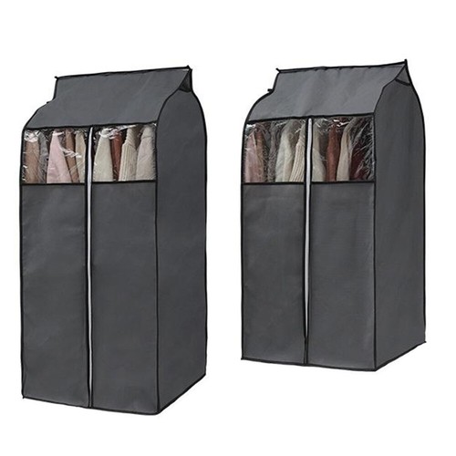 Transparent Clothes Dust Cover Bag Case Hanger Rack Organizer Wardrobe Closet