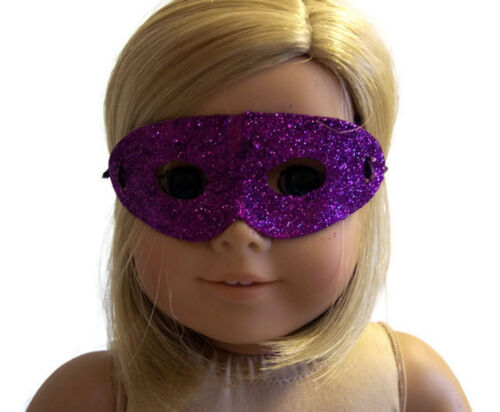 Purple Glitter Halloween Mask made for 18/" American Girl Doll Clothes