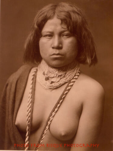 Naked Female Edward Curtis Photo 1903 Nude Mohave Woman 8.5x11" Photo Print 