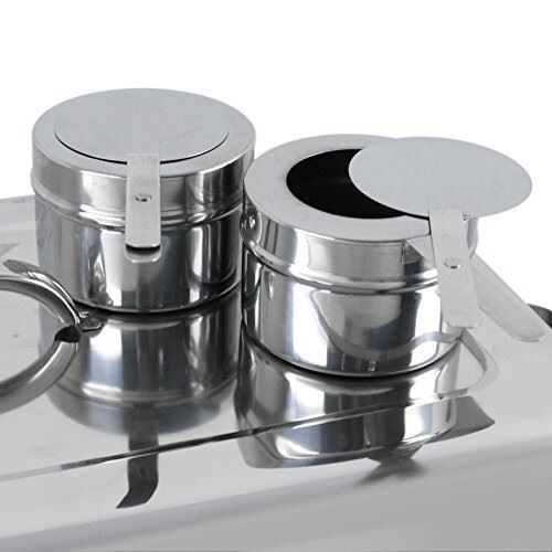 Set Commercial Stainless Steel Full Size Food Warmer Qt Chafer Single Tray 8 