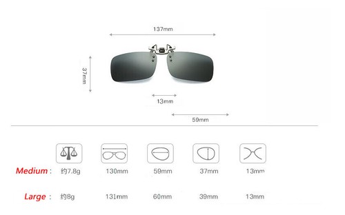 Polarized Lenses Flip-Up Clip On Sunglasses UV400 Driving Outdoor Glasses UK