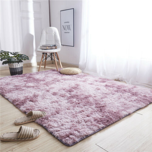 Fluffy Rugs Anti-Skid Shaggy Area Rug Carpet Dining Room Home Bedroom Floor Mat