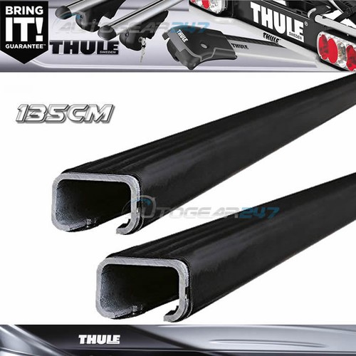 Thule 762 762000 135cm Rapid System Black Square Coated Steel Car Roof Bars.