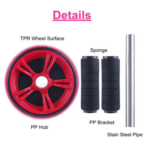 Single Wheel AB Roller Abdominal Waist Workout Gym Fitness Exerciser Knee Pad