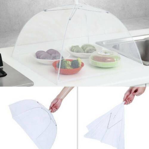 Details about  &nbsp;Food Covers Protectors Net Umbrella Anti Fly Mosquito Flies Strong Cover Folding