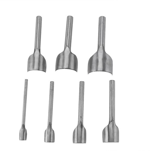 7X Leather Craft Half-Round Cutter Punch Strap Tools Belt Wallet End DIY 10-40MM