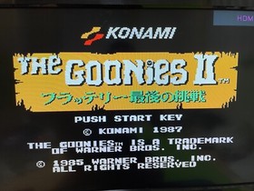 "The Goonies 1,2 "Nintendo FC Famicom NES Japan Import