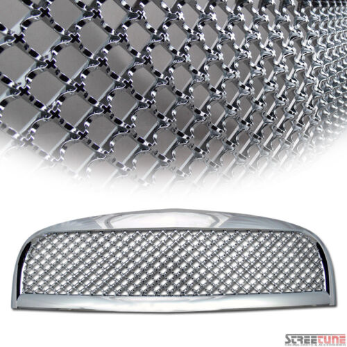For 06-11 HHR Chrome Bentley Mesh Front Hood Bumper Grill Grille ABS Replacement 