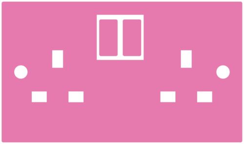 Plain Pink Light Switch Power Socket Sticker vinyl decal skin match ur wallpaper