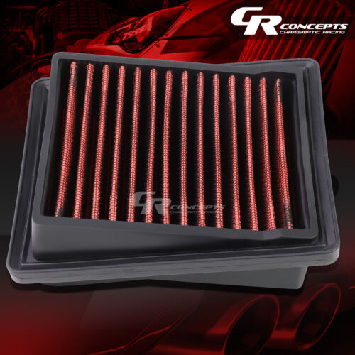 RED WASHABLE HIGH FLOW AIR FILTER PANEL FOR 07-08 HONDA FIT 1.5L 5DOOR I4 GE8