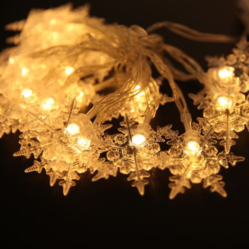 20 LED Best Snowflake Christmas Party String Fairy Lights Garland Xmas Lamp #L2