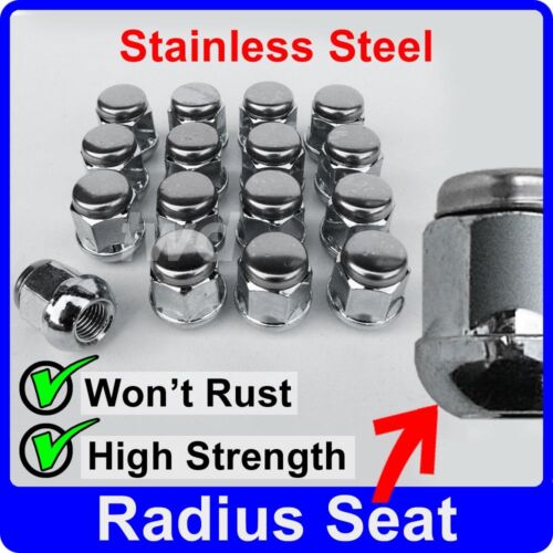 16 x ALLOY WHEEL NUTS FOR MG//ROVER RADIUS SEAT M12x1.5 STAINLESS CAP BOLT J40