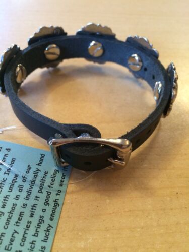 Beautiful Western Concho Leather Bracelet Cowgirl 