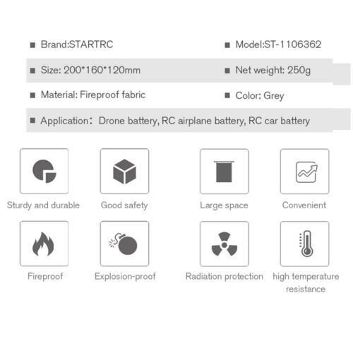 Explosion LiPo Battery Safe Bag Storage Case For DJI Mavic Air 2S FPV Accessorie