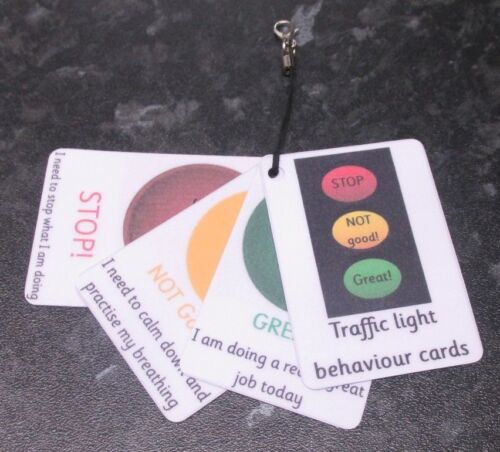 fomentar una buena conducta ~ ~ Autismo Sen ~ £ 2.95 Advertencia de comunicación tarjetas flash