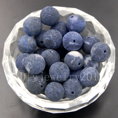 Natural Matte Frosted Mix Gemstone Round Loose Beads 4mm 6mm 8mm 10mm 12mm 